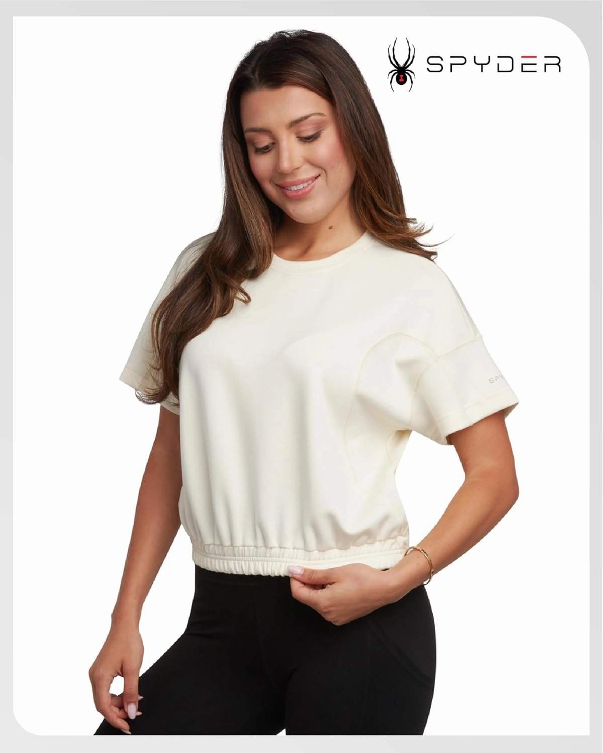 Spyder Women’s Crop Top - Short Sleeve Crewneck Boxy Cropped Fashion Top for Women, Ideal for Casual Everyday Wear (S-XL)
