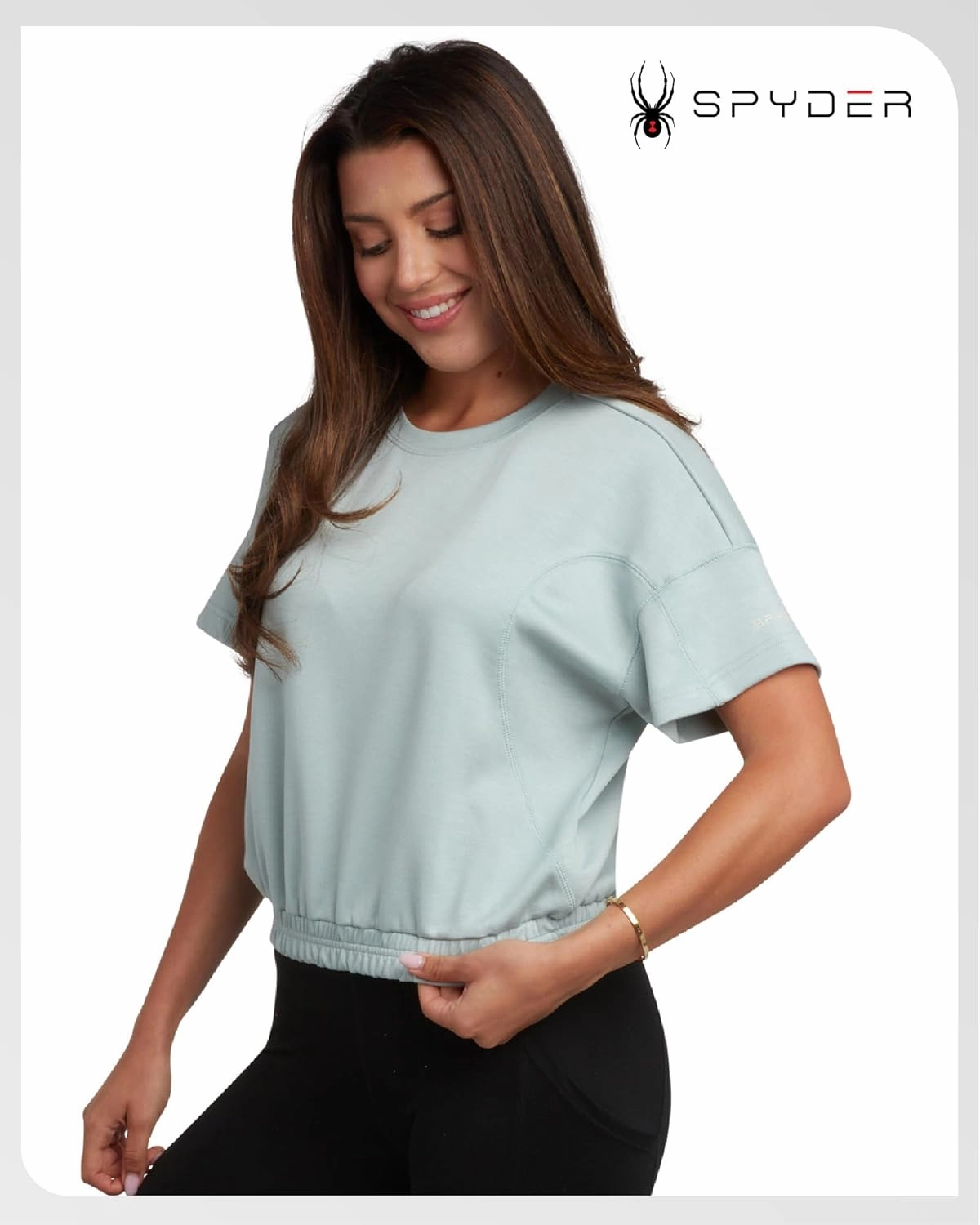 Spyder Women’s Crop Top - Short Sleeve Crewneck Boxy Cropped Fashion Top for Women, Ideal for Casual Everyday Wear (S-XL)