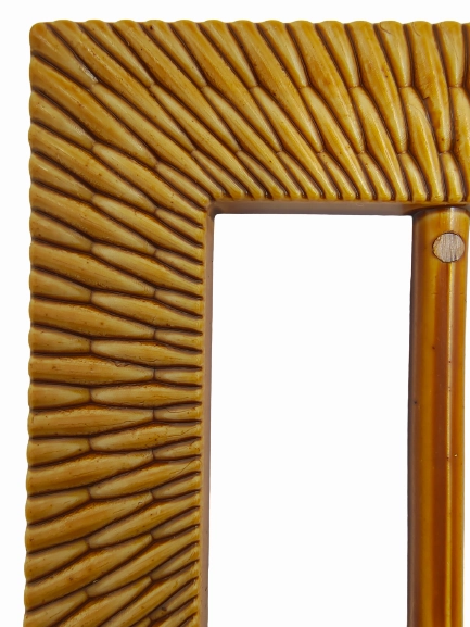 Square Shape Imitation Raffia Buckle