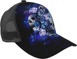 Sugar Skull Baseball Cap Adjustable Dad Hat Trucker Hat Outdoor Cap Sun Hats for Men Women