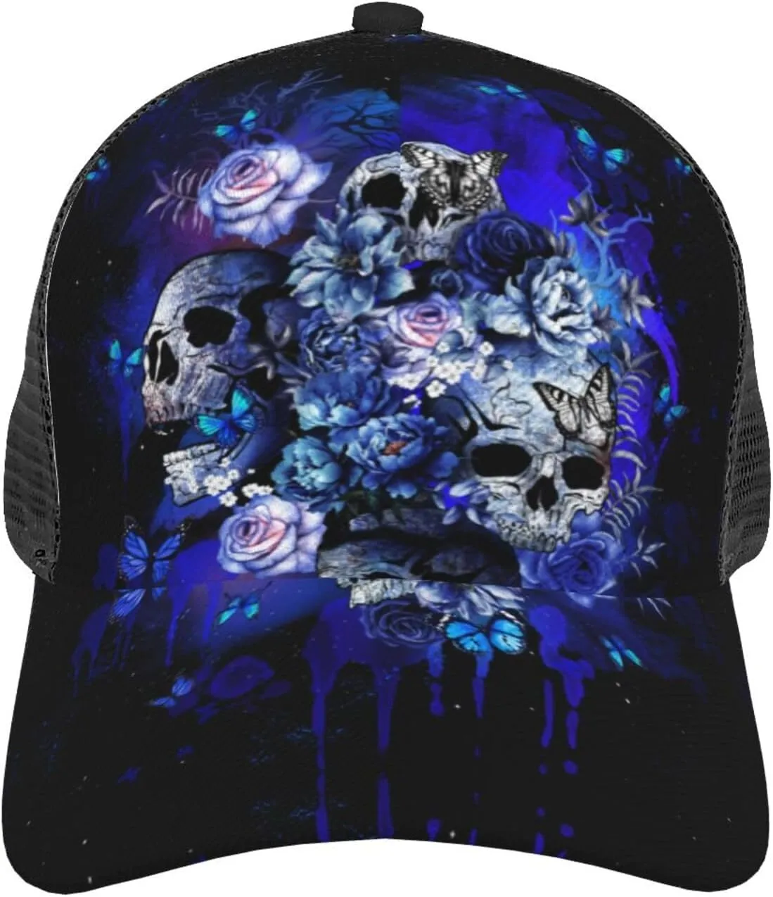 Sugar Skull Baseball Cap Adjustable Dad Hat Trucker Hat Outdoor Cap Sun Hats for Men Women