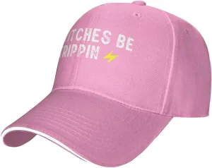 Switches Be Trippin Unisex Baseball Cap Vintage Men Women Low Profile Dad Hat Adjustable,Pink