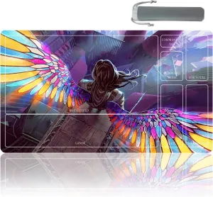 TCG playmat Table Mats Size 70X40 cm Mousepad Compatible for MTG RPG CCG Trading Card Game Play mats Original Play Mat Art Designs & Accessories (13)