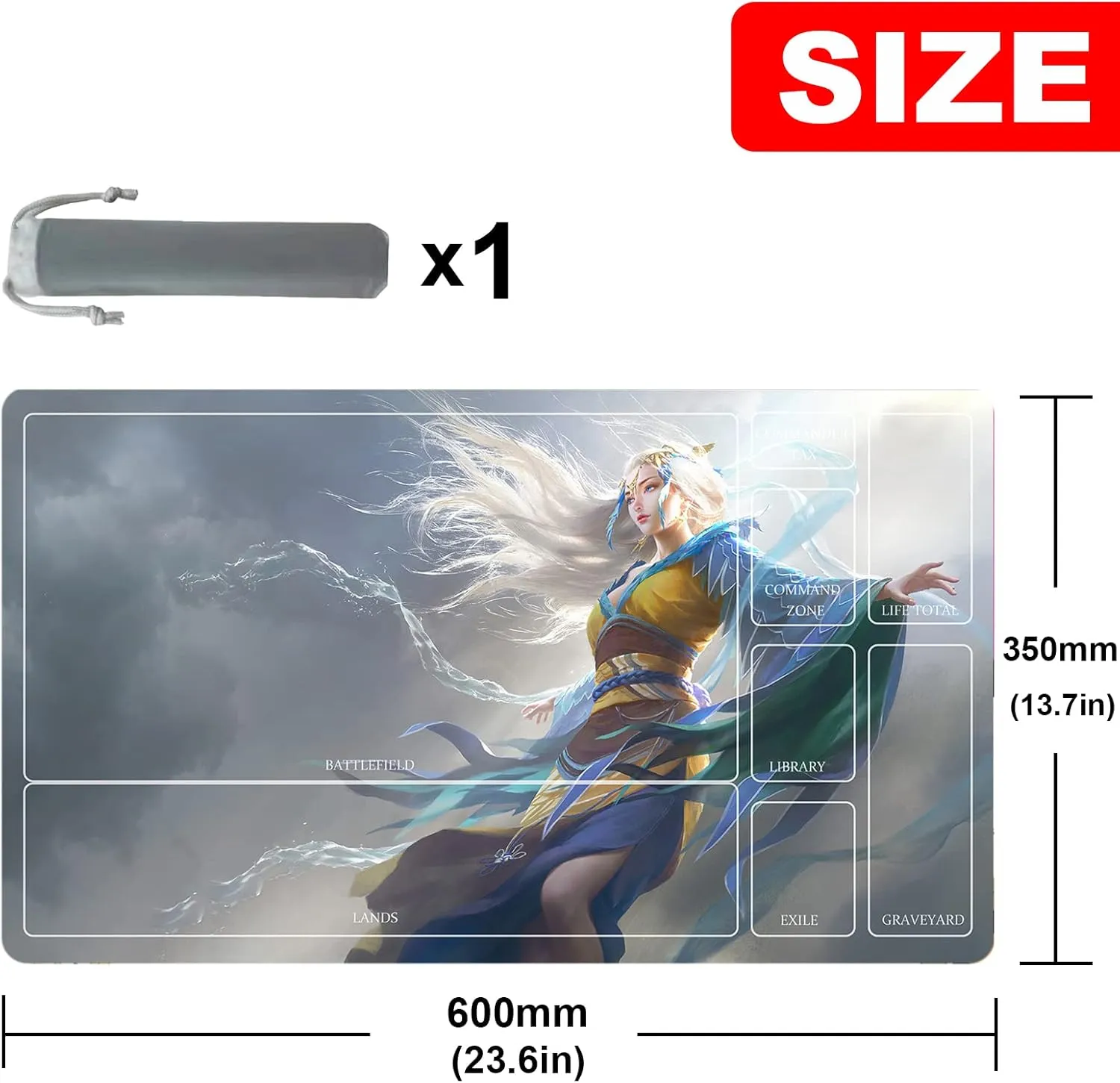 TCG playmat Table Mats Size 70X40 cm Mousepad Compatible for MTG RPG CCG Trading Card Game Play mats Original Play Mat Art Designs & Accessories (14)