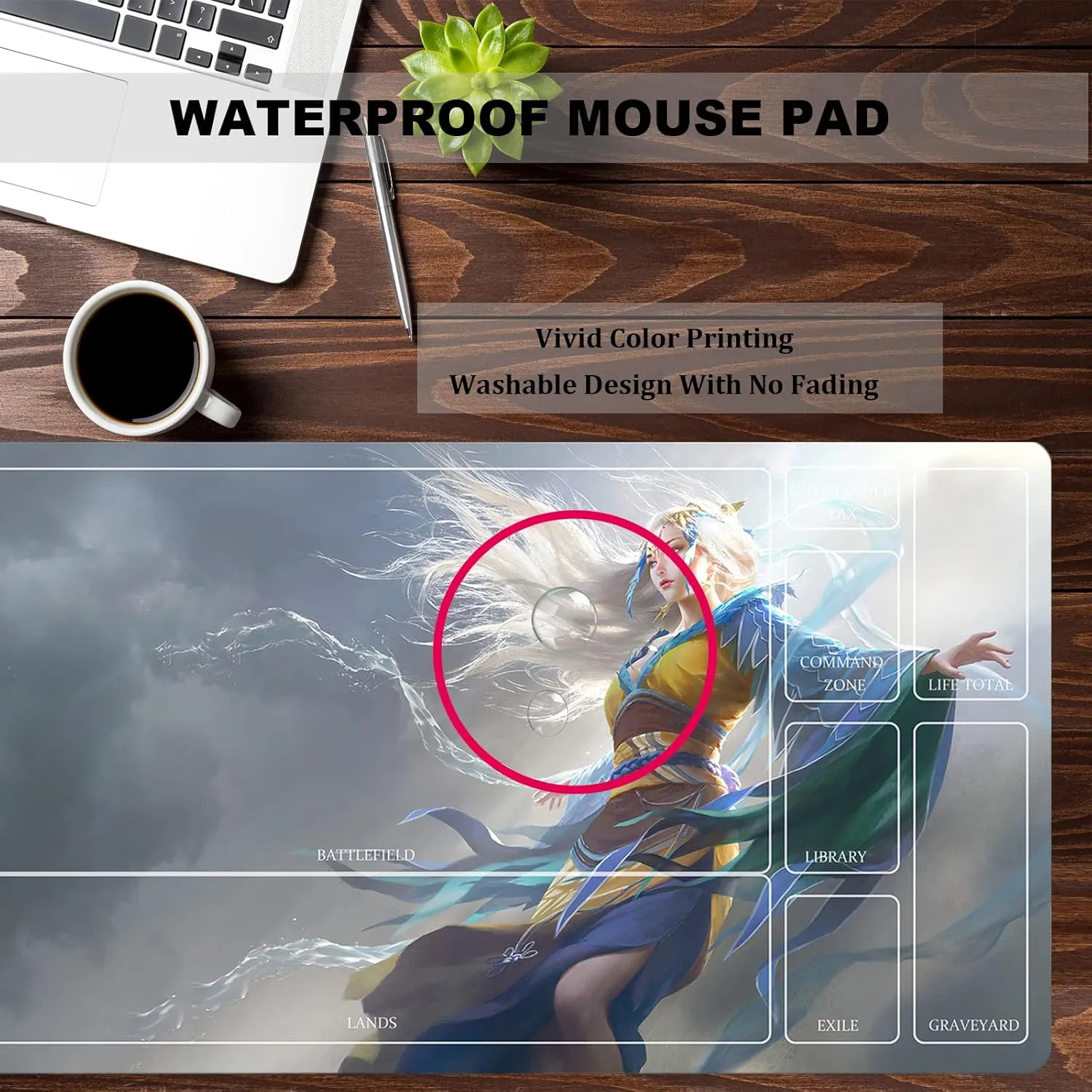TCG playmat Table Mats Size 70X40 cm Mousepad Compatible for MTG RPG CCG Trading Card Game Play mats Original Play Mat Art Designs & Accessories (14)