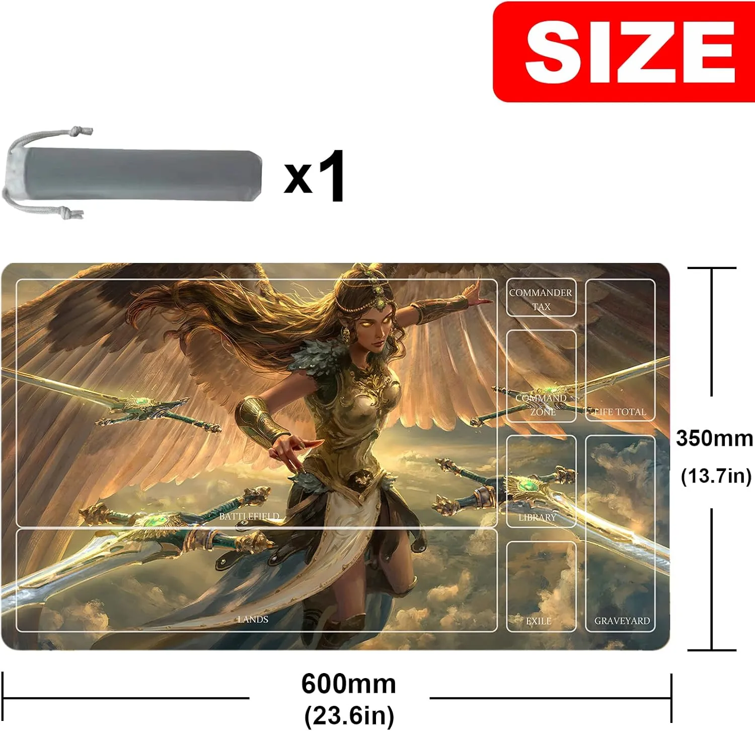 TCG playmat Table Mats Size 70X40 cm Mousepad Compatible for MTG RPG CCG Trading Card Game Play mats Original Play Mat Art Designs & Accessories (16)