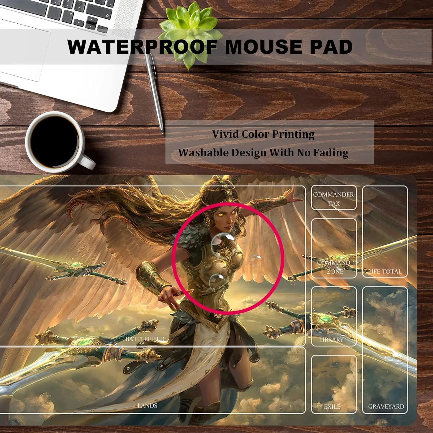 TCG playmat Table Mats Size 70X40 cm Mousepad Compatible for MTG RPG CCG Trading Card Game Play mats Original Play Mat Art Designs & Accessories (16)