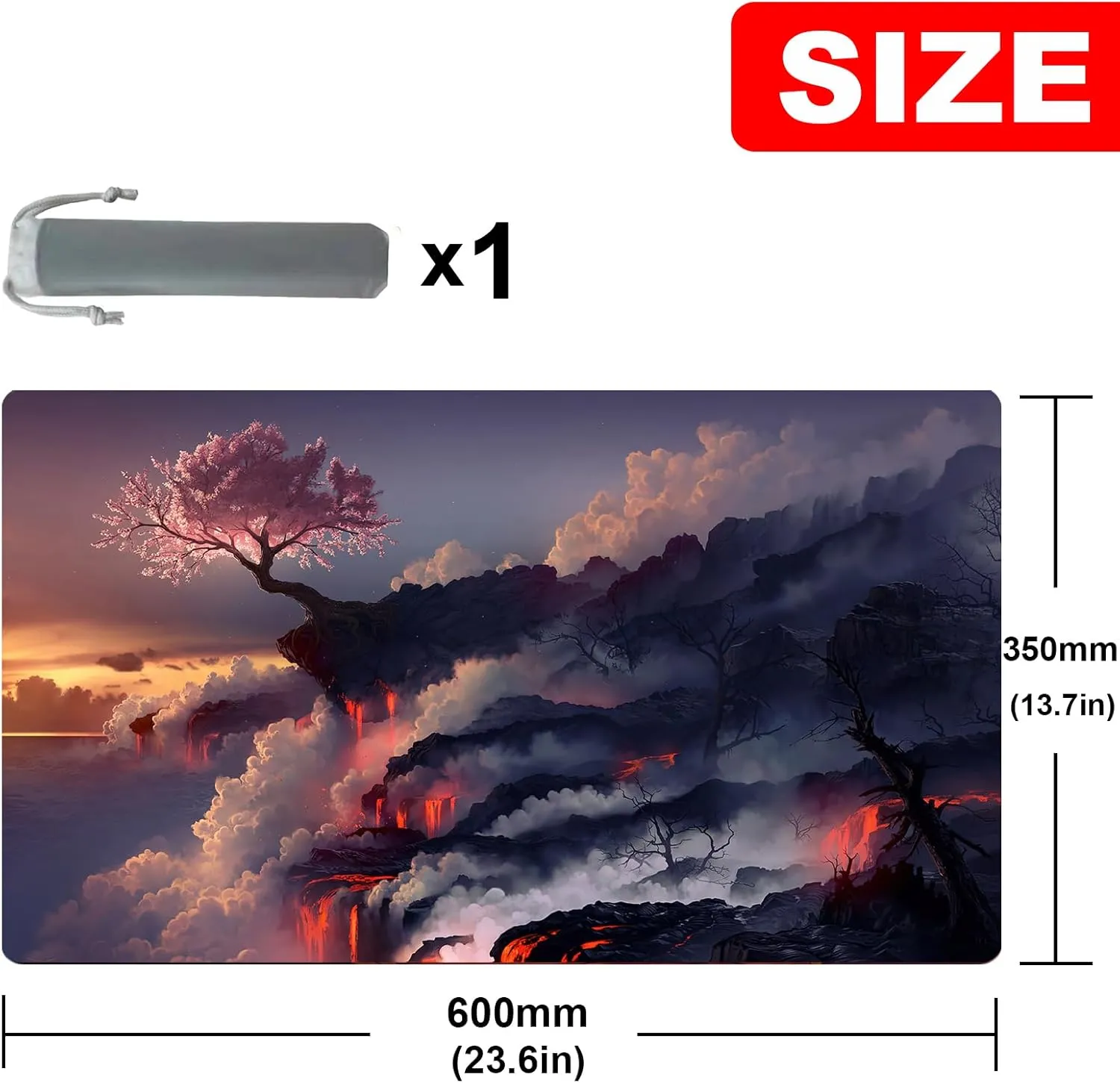 TCG playmat Table Mats Size 70X40 cm Mousepad Compatible for MTG RPG CCG Trading Card Game Play mats Original Play Mat Art Designs & Accessories (2)