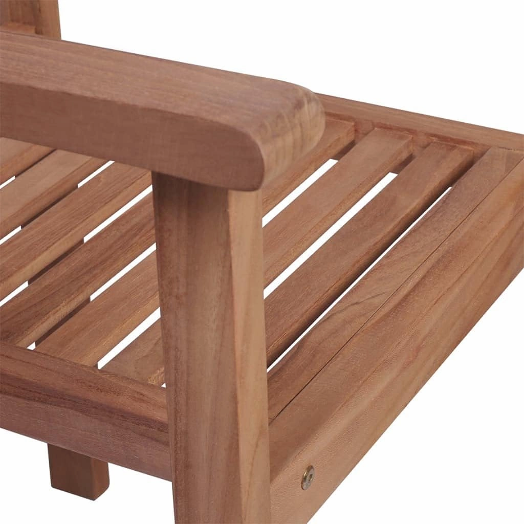 Teak Wood Patio Chairs 2-Piece Set with Anthracite Cushions, Stackable Outdoor Furniture for Poolside Backyard Garden Beach Camping Lounging