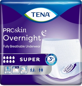 Tena ProSkin Overnight Super Breathable Underwear, Incontinence, Disposable, Heavy Absorbency, Large, 56 Count