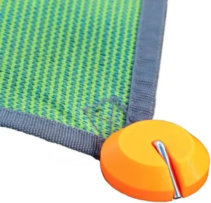 Tent Peg Groundsheet Safety Disk, 3D Printed, Orange, Set of 6, Ease of Use