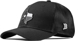 Texas Vintage Curved Trucker (Black/Black)