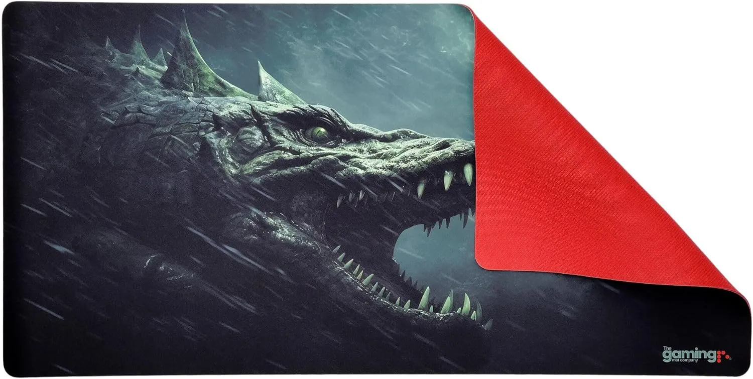 The Gaming Mat Company Single Player MTG Playmat & Mouse Pad – 28" x 14" Dragon Dive Gaming Mouse Pad Compatible with Magic: The Gathering playmats, MTG Cards, TCG Gaming mat