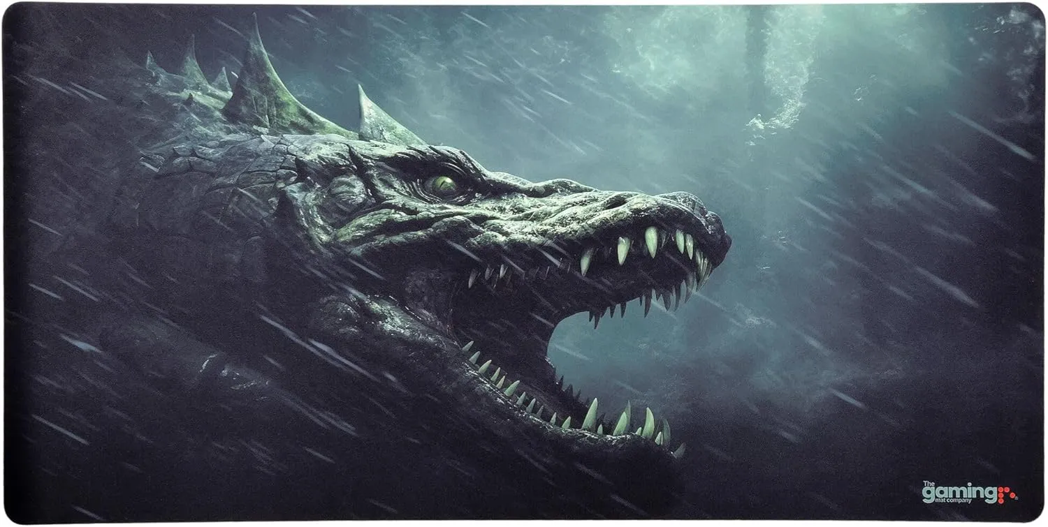 The Gaming Mat Company Single Player MTG Playmat & Mouse Pad – 28" x 14" Dragon Dive Gaming Mouse Pad Compatible with Magic: The Gathering playmats, MTG Cards, TCG Gaming mat