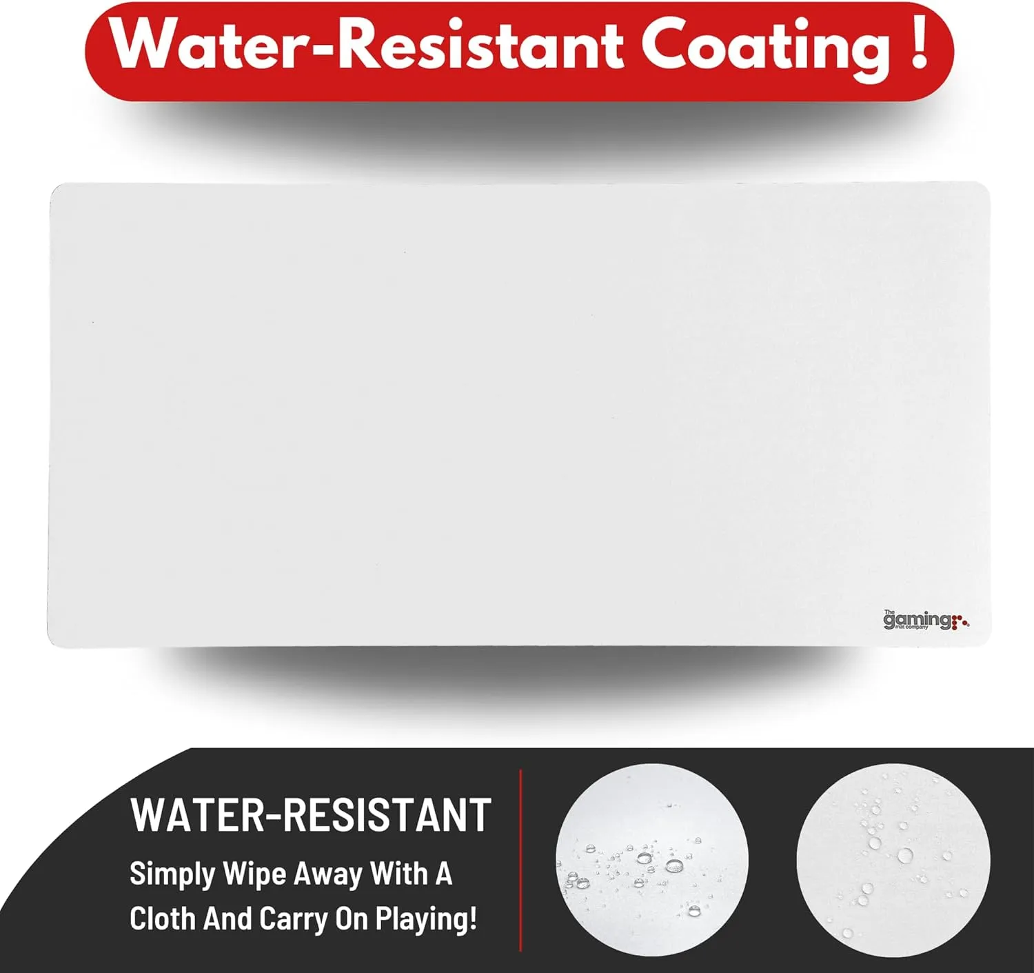 The Gaming Mat Company Single Player MTG Playmat & Mouse Pad – 28" x 14" White Gaming Mouse Pad Compatible with Magic: The Gathering playmats, MTG Cards, TCG Gaming mat