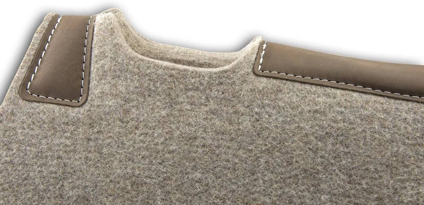The Montana 100% Extra Fine Wool Saddle Pad by Southwestern 3/4" or 1" Thick and Designer Wear Leather