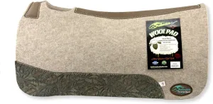 The Montana 100% Extra Fine Wool Saddle Pad by Southwestern 3/4" or 1" Thick and Designer Wear Leather