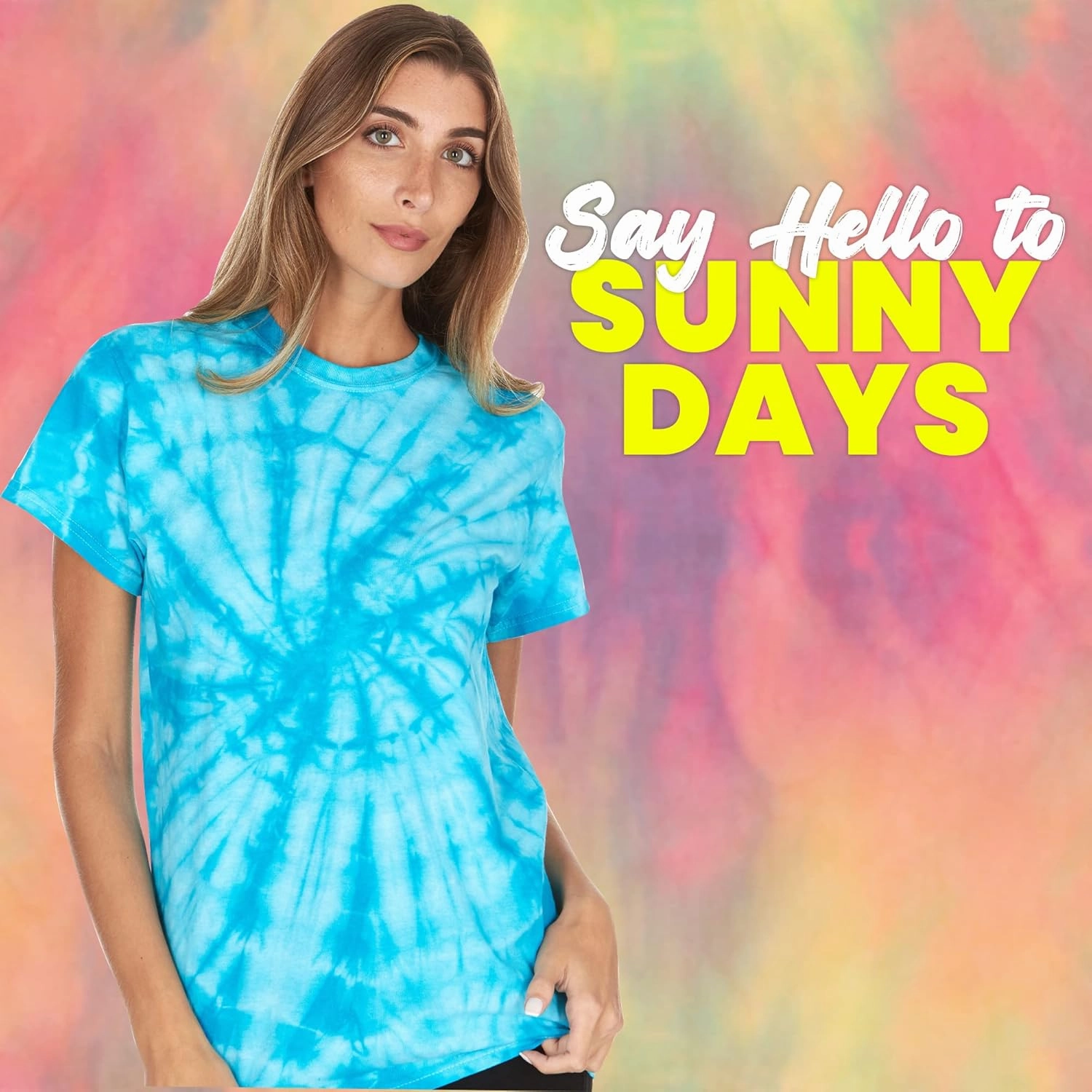 Tie Dye Shirt for Women, Men, Teens - 100% Cotton T-Shirts in 35 Colors, Sizes S-5XL