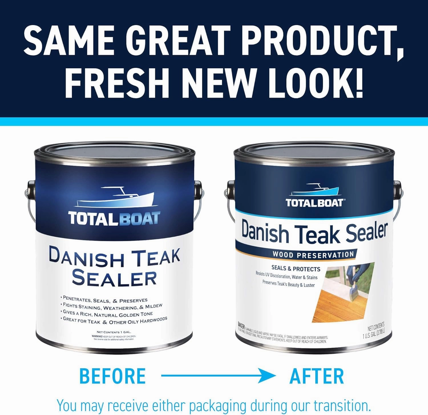 TotalBoat Danish Teak Sealer - Marine Grade Wood Sealer Oil for Boat Decks, Trim and Indoor & Outdoor Teak Furniture