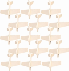 Toyvian 20pcs Unfinished Wooden Plane Model Toy Airplane Craft Wood Airplane for Painting, DIY Wood Airplane Toys for School Craft Projects or Family Time Handicraft