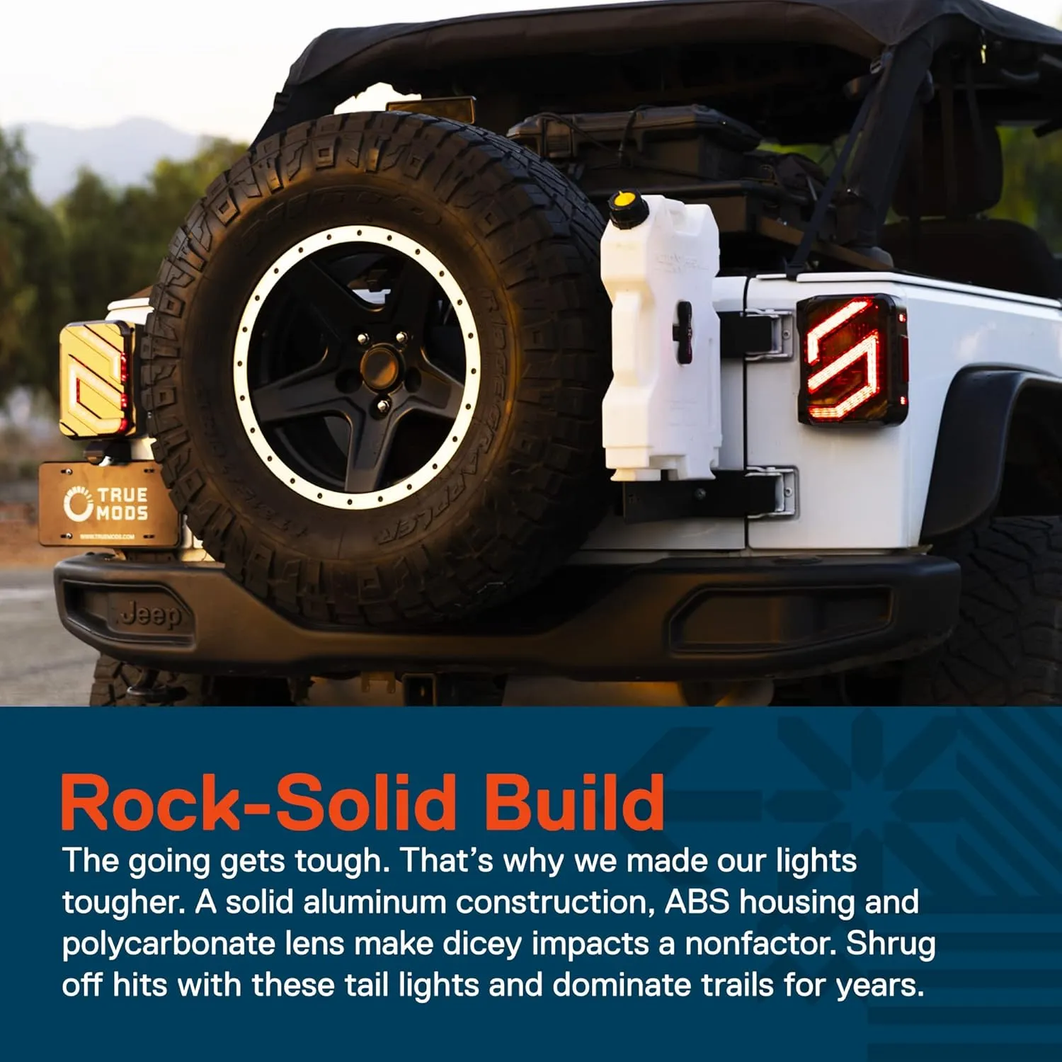 TRUE MODS LED Tail Lights Compatible with 2007-2018 Jeep Wrangler JK JKU [DOT] [Dark-Smoked] [Turn Signal & Reverse] Z-Shape Sport Sahara Rubicon Unlimited Stop Rear Brake Taillight Bulb Accessories