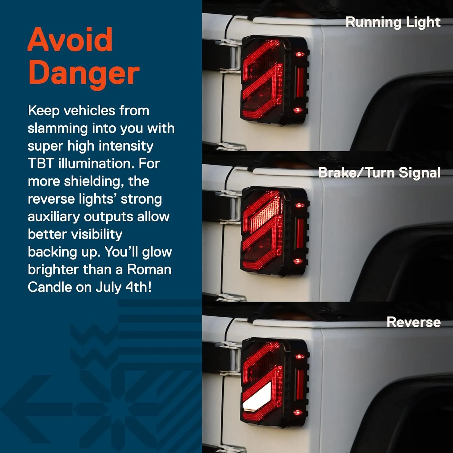 TRUE MODS LED Tail Lights Compatible with 2007-2018 Jeep Wrangler JK JKU [DOT] [Dark-Smoked] [Turn Signal & Reverse] Z-Shape Sport Sahara Rubicon Unlimited Stop Rear Brake Taillight Bulb Accessories