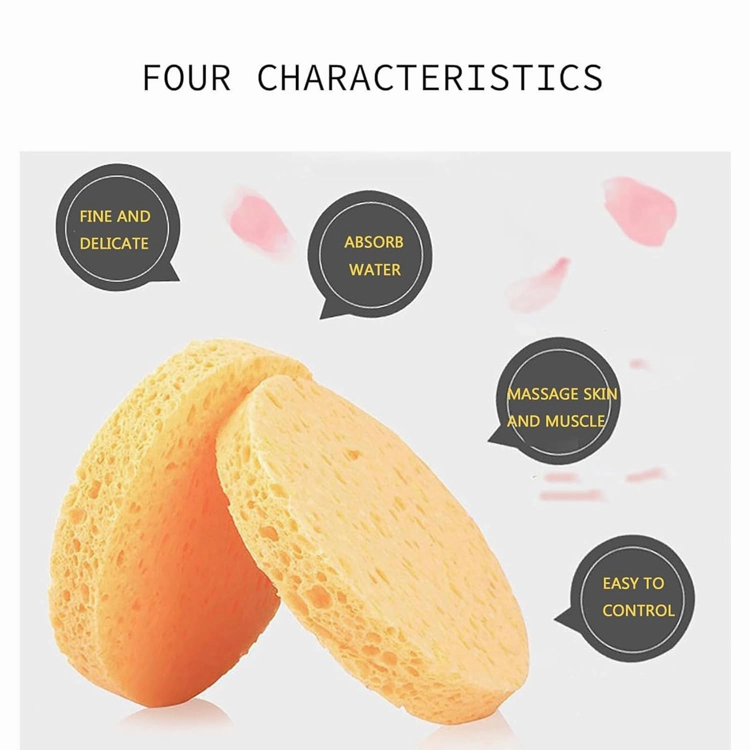 Turmeric Kojic Pads, Glow up Pads - Turmeric & Kojic Acid Pads 30 ct, Turmeric Skin Care Pads, Natural Compressed Sponge for Back and Face Cleansing & Exfoliating (2Pack (60pcs))