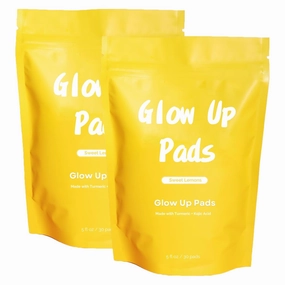 Turmeric Kojic Pads, Glow up Pads - Turmeric & Kojic Acid Pads 30 ct, Turmeric Skin Care Pads, Natural Compressed Sponge for Back and Face Cleansing & Exfoliating (2Pack (60pcs))