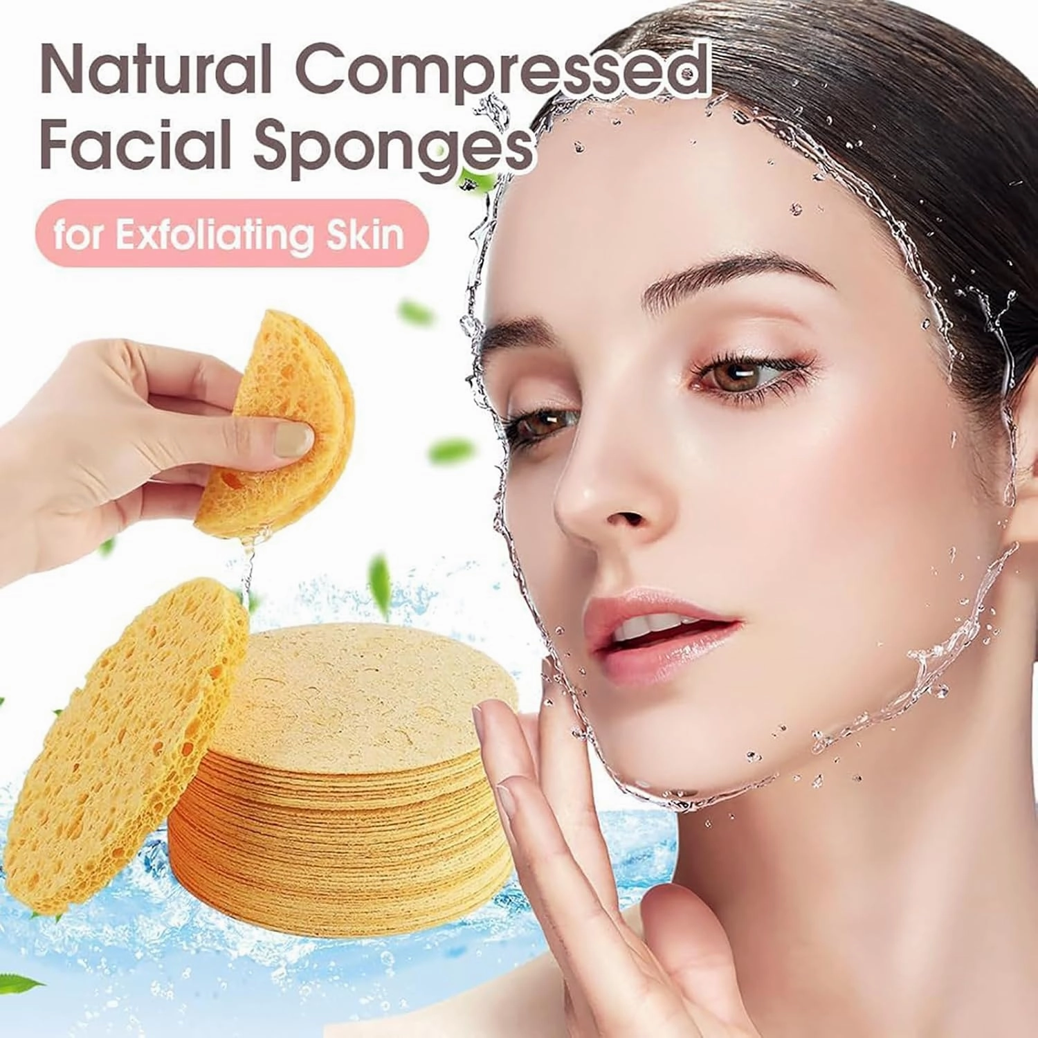 Turmeric Kojic Pads, Glow up Pads - Turmeric & Kojic Acid Pads 30 ct, Turmeric Skin Care Pads, Natural Compressed Sponge for Back and Face Cleansing & Exfoliating (2Pack (60pcs))