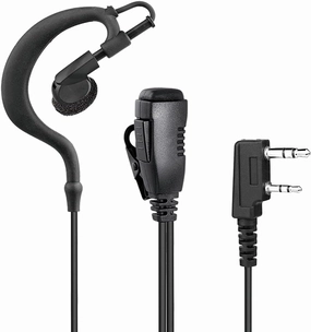 Two Way Radio Earpiece with PTT Compatible with Kenwood 2.5mm 3.5mm 2-Pin Walkie Talkie Headsets Single Wire Mic Headphone