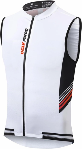 UGLY FROG Men's Cycling Jersey Sleeveless Mountain Bike Shirt MTB Top Zipper Pockets Reflective Bicycle Vest HUS19DJ16