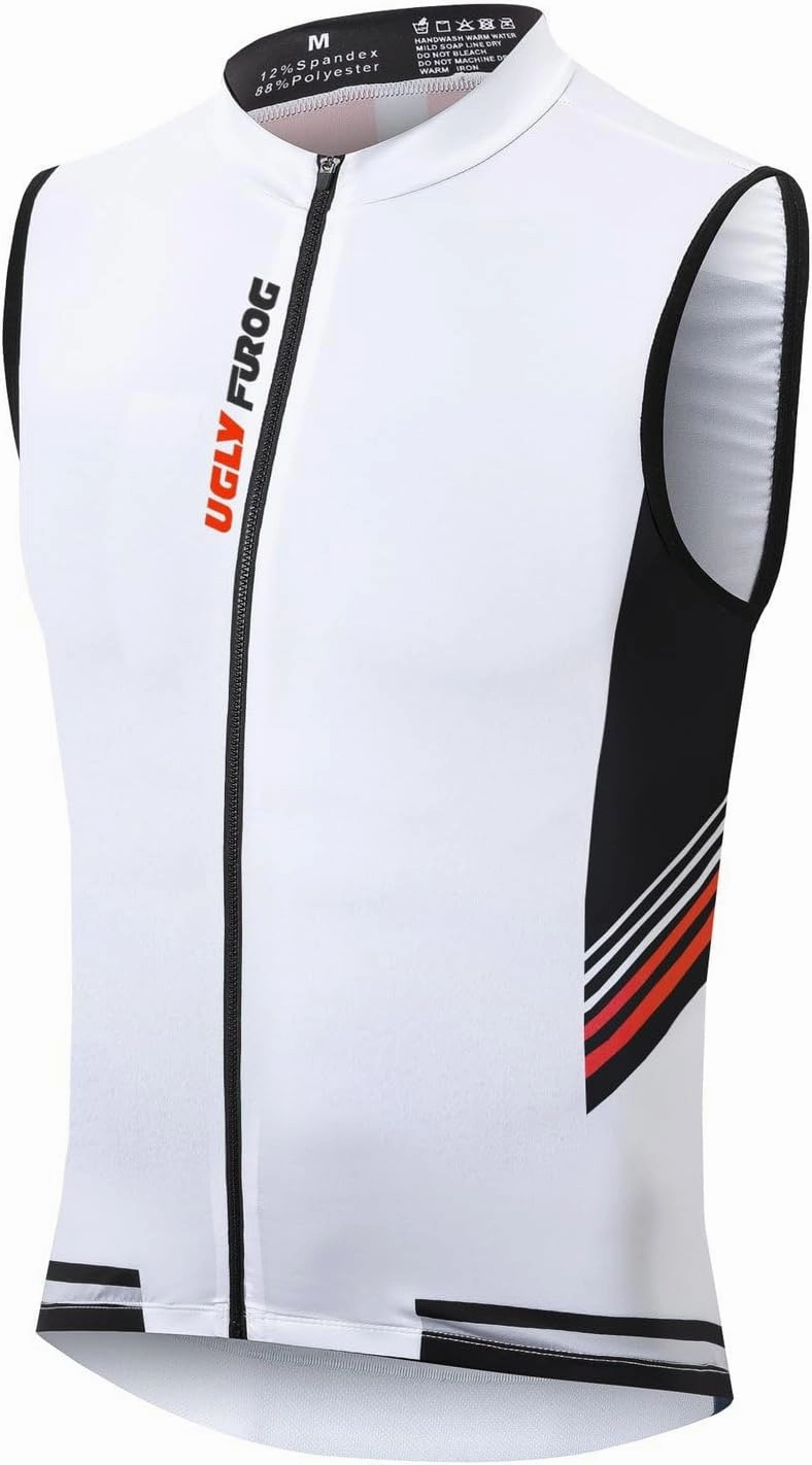 UGLY FROG Men's Cycling Jersey Sleeveless Mountain Bike Shirt MTB Top Zipper Pockets Reflective Bicycle Vest HUS19DJ16