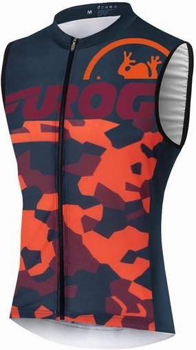 UGLY FROG Men's Cycling Jersey Sleeveless Mountain Bike Shirt MTB Top Zipper Pockets Reflective Bicycle Vest HUS19DJ16