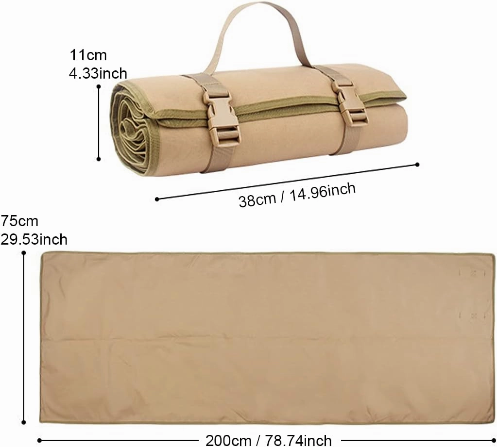 UNISTRENGH Outdoor Tactical Shooting Mat Padded Double-Sided Moisture-Proof Portable Placemat 1000D Waterproof Nylon Roll-Up Shooters Mat
