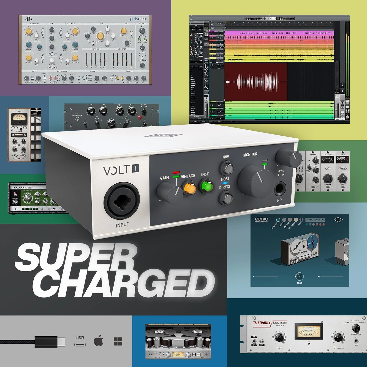 Universal Audio Volt 1 USB Recording Studio Audio Interface