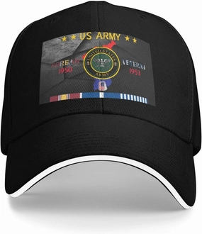 US Army Colonel Korean Veteran Airflow Sandwich Baseball Cap - Adjustable for Men and Women Comfortable Dad Hat Black27