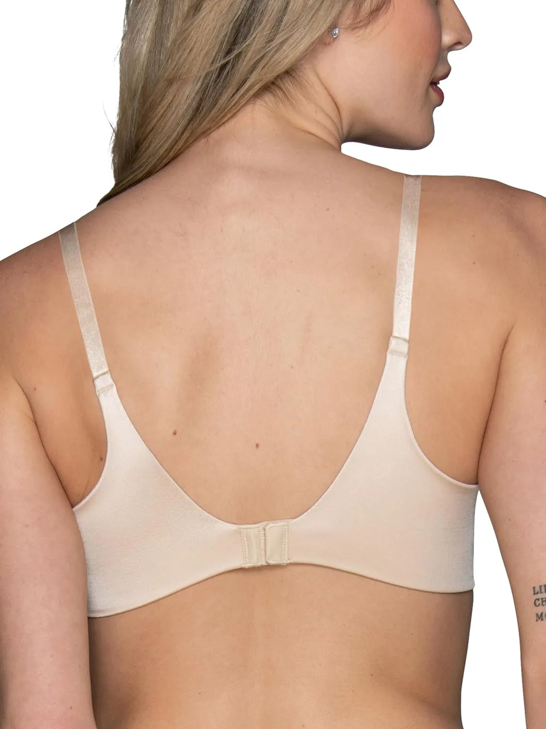 Vanity Fair Women's Full Coverage Beauty Back Smoothing Bra, 4-Way Stretch Fabric, Lightly Lined Cups up to DD