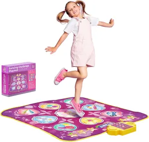 VEVOR Dance Mat, 9-Button Rhythm Step Play Mat, Electronic Dance Pad with 3 Game Modes, Adjustable Volume, Built-in Music, 8 Challenge Levels, Birthday Toys Gifts for 3  Year Old Girls