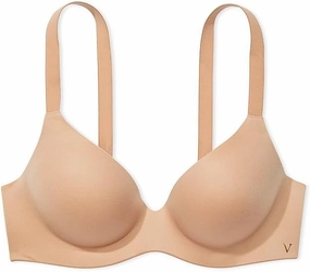 Victoria's Secret Infinity Flex Perfect Shape Bra, Push Up, Full Coverage, Wireless, Bras for Women, Beige(38DD)