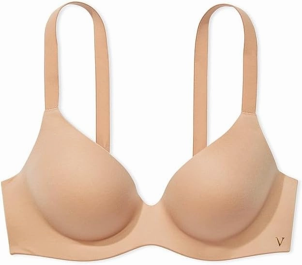 Victoria's Secret Infinity Flex Perfect Shape Bra, Push Up, Full Coverage, Wireless, Bras for Women, Beige(38DD)
