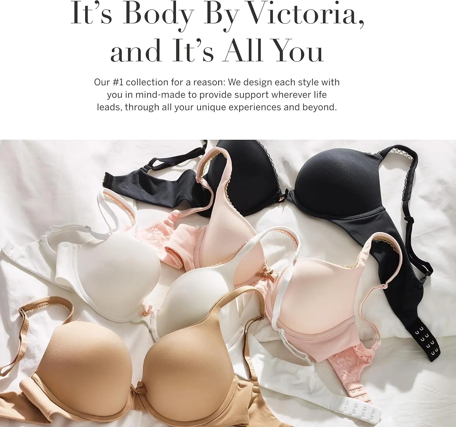 Victoria's Secret Women's Body by Victoria Full Coverage Lightly Lined T-Shirt Bra, Bras for Women (32B-40DDD)