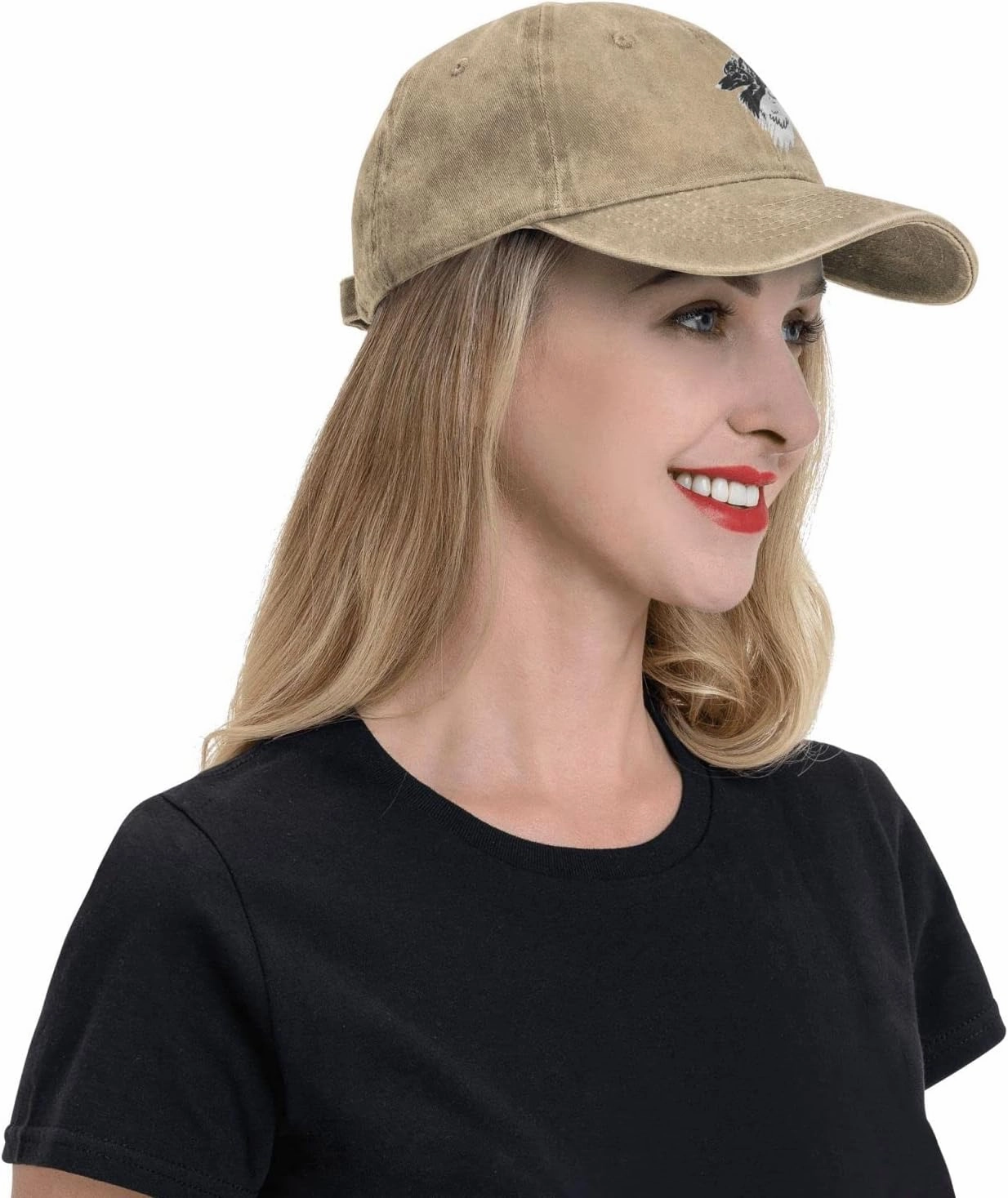 Viking Norse Wolf Raven Rune Adjustable Cowboy Hat Outdoor Travel Casual Hat Sandwich Hat Washed Denim Hat