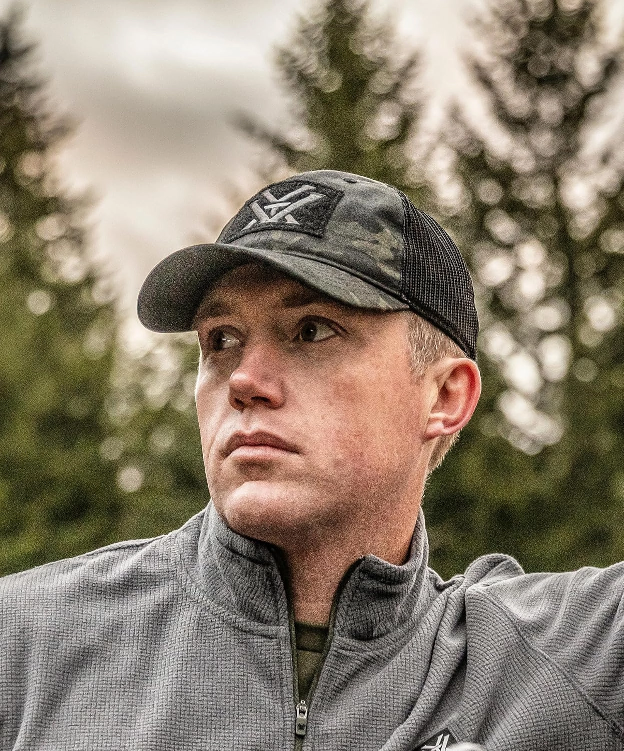 Vortex Counterforce Black Camo Snap Back Cap