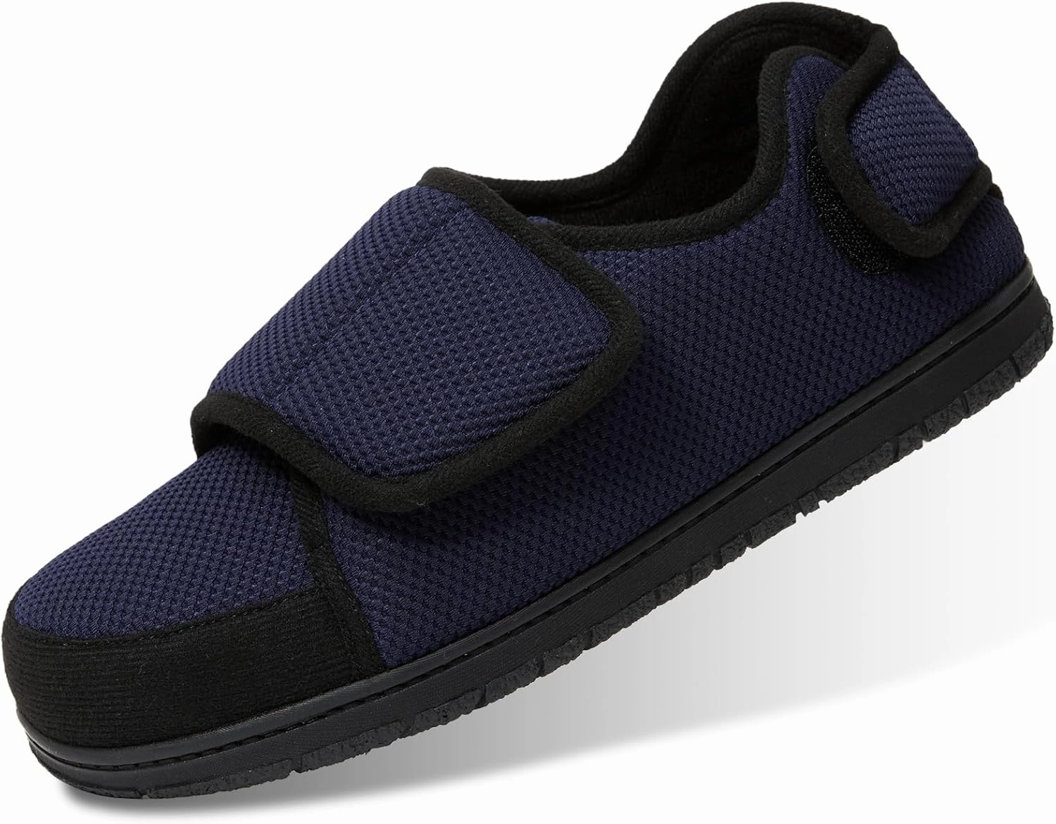 WALKFUN Memory Foam Diabetic House Shoes for Men Adjustable Indoor Outdoor Slippers