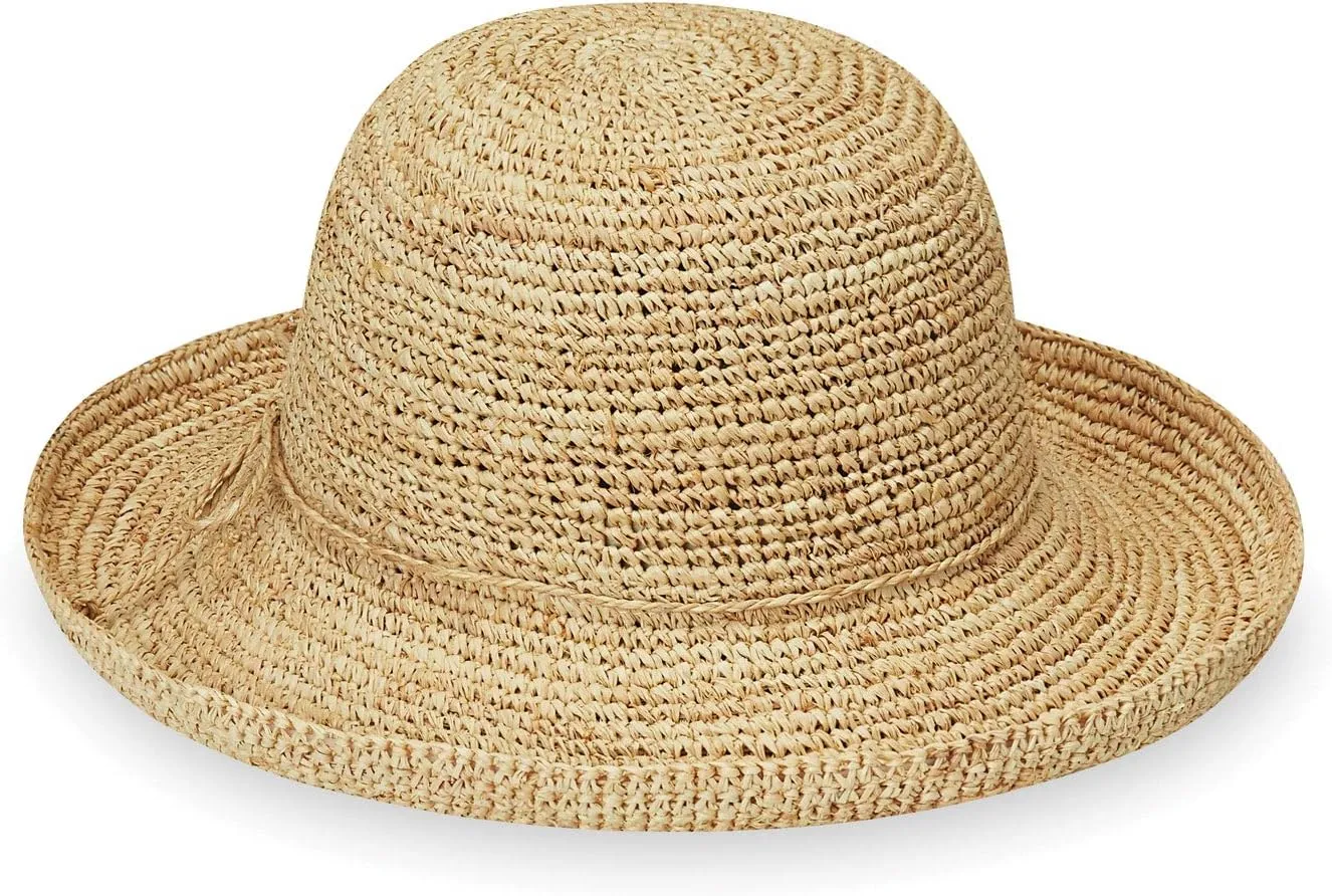 Wallaroo Hat Company – Women’s Petite Catalina Sun Hat – Wide Brim, Natural Fiber, Adjustable Sizing for Smaller Crown Sizes