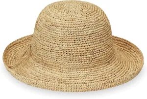 Wallaroo Hat Company – Women’s Petite Catalina Sun Hat – Wide Brim, Natural Fiber, Adjustable Sizing for Smaller Crown Sizes