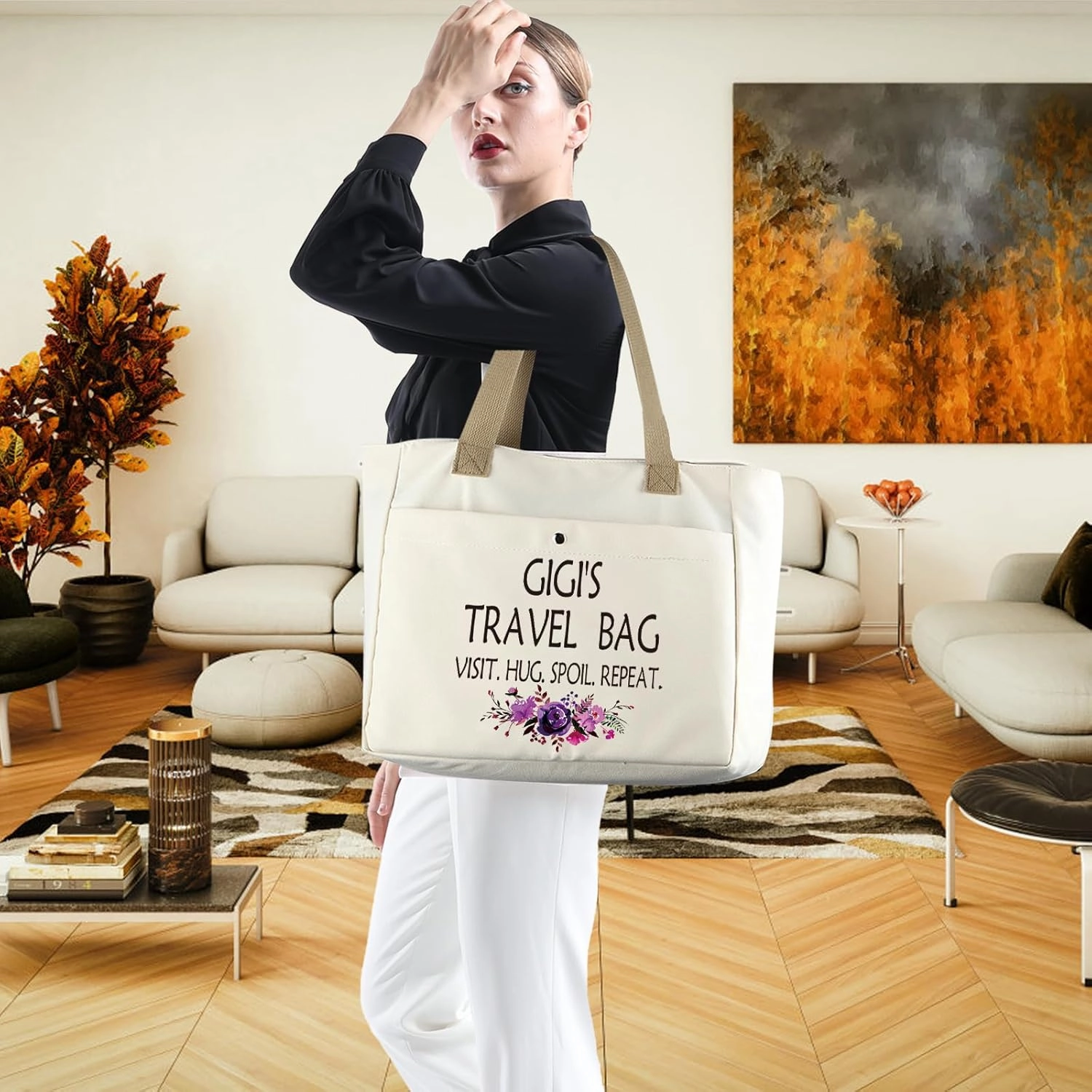 WCGXKO Mother’s Day Gift Grandma Birthday Gift Mother’s Day Merchandise Tote Bag Travel Bag For Grandma