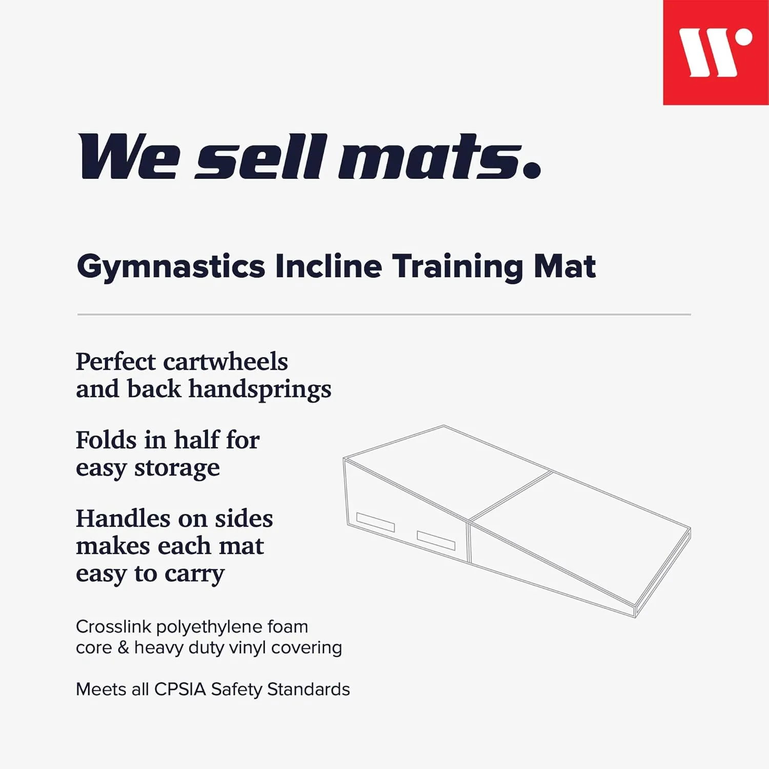 We Sell Mats Gymnastics Incline Mat, Cheese Wedge Skill Shape, Tumbling Mat for Gymnastics Training, Cheerleading and Obstacle Courses