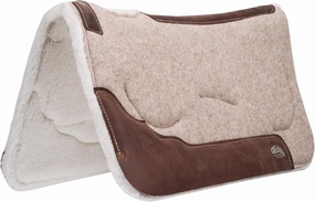 Weaver Leather Contoured Shock-Absorbing Gel Wool Blend Saddle Pad