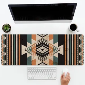 Western Desk Accessories Western Mouse Pads, Western Office Supplies Rug Mouse Pad for Computers, Boho Cowgirls Desk Matt for Desktop Cowboys Gaming Full Desk Computer Mat Retro XL Large 31.5x11.8
